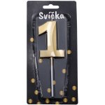 Wiky Párty svíčka číslo 1 zlatá – Sleviste.cz