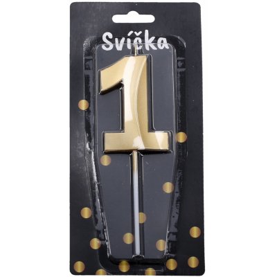 Wiky Párty svíčka číslo 1 zlatá – Sleviste.cz