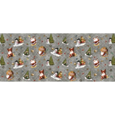 Sanem Plastik 1334 PVC ubrus Florista Vánoční Santa 120x140 cm červená 120x140 cm – Zboží Mobilmania