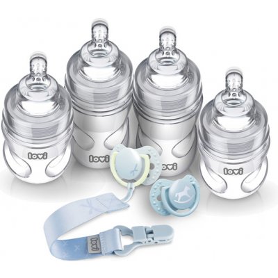 Lovi sada výbavičky Baby Shower Boy Blue 250 ml 2x + 150 ml 2x – Zboží Dáma
