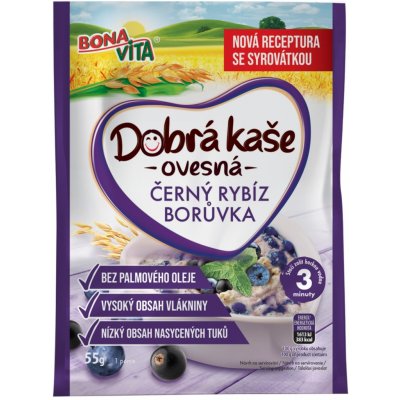 Bonavita Dobrá kaše ovesná borůvka a černý rybíz 55 g – Zboží Mobilmania