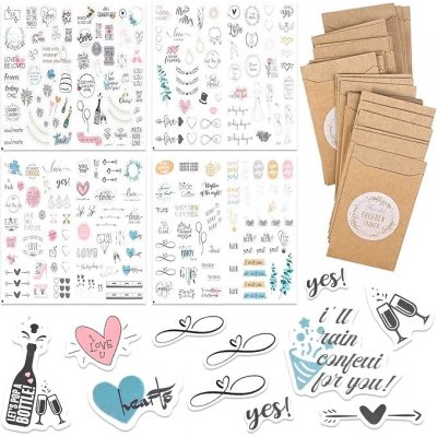 Svatební samolepky s papírovými sáčky – Sleviste.cz