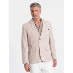Noblesné béžové regular sako V2 BLZB-0128 – Sleviste.cz