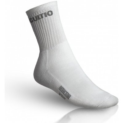 Gultio Středně snížené ponožky se stříbrem bílé
