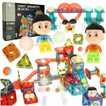 KIK KX5144_1 Magnetická kuličková dráha svítící 202 ks – Zboží Živě