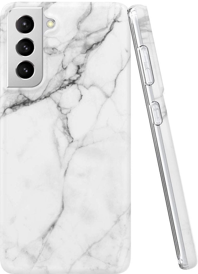 Pouzdro Wozinsky Marble Samsung Galaxy S21 5G/Galaxy S30 - Bílé