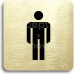 ACCEPT Piktogram WC muži (páni) - zlatá tabulka - černý tisk bez rámečku – Hledejceny.cz