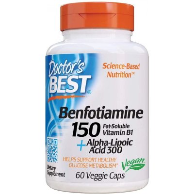 Doctor's Best Benfotiamine with Alpha Lipoic Acid 300 mg 60 veg kapslí