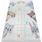 Nej-koberce Bambino 43092 zvířátka šedý / žlutý – Sleviste.cz