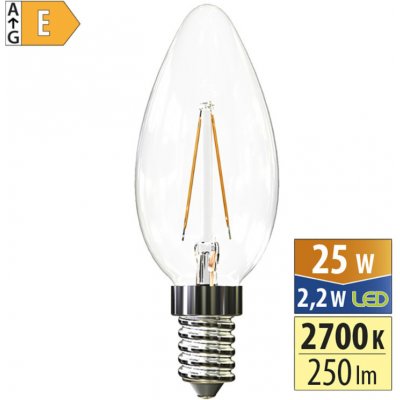 MCLED žárovka LED 2,2W-25 E14 250lm 2700K 320° teplá bílá – Hledejceny.cz
