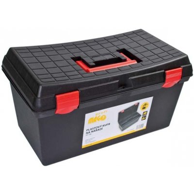 MAGG PROFI Plastový kufr na nářadí; 530x290x270 mm, s 1 přihrádkou, nosnost 120 kg – Zbozi.Blesk.cz