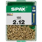 Spax Uni vrut zápust.hlava PZ/Z1, S-CUT plný závit, Yellox, 2 x 12 mm, 150 ks – Hledejceny.cz
