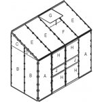 Lanit Plast Náhradní prosklení pro skleník Vitavia Ida 3300 PC 6 mm LG3080 – Zboží Dáma
