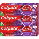 Colgate Max White Purple Reveal bělicí 3 x 75 ml – Zboží Mobilmania
