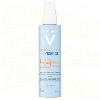 Vichy Capital Soleil UV Aqua ochranný sprej s hydratačním účinkem SPF 50 200 ml – Sleviste.cz