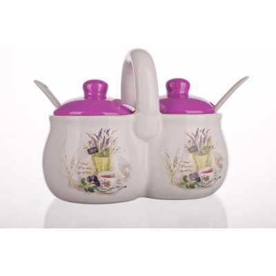 Banquet Sada keramických dóz se lžičkami Lavender 2 ks 210ml – Sleviste.cz