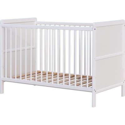 Scarlett Dětská postýlka LONGA s vyndavacími příčkami borovice bílá 120 x 60 cm – Zboží Mobilmania