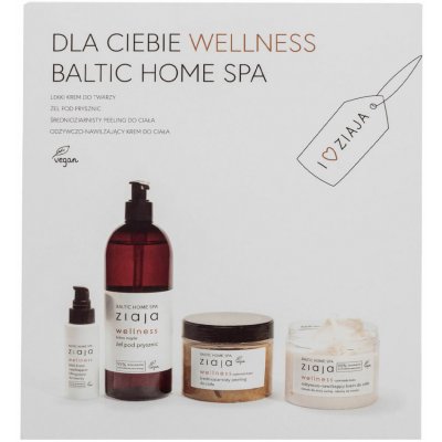 Ziaja Baltic Home Spa Wellness pleťový krém lehká formule 50 ml + tělový peeling 300 ml + hydratační tělový krém 300 ml + sprchový gel 500 ml dárková sada – Zboží Mobilmania