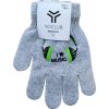 Dětské rukavice Yoclub Chlapecké pletené prstové rukavice Yo RED-0119C - světle šedá