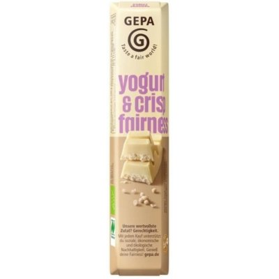 Gepa Bio bílá čokoládová tyčinka s rýžovými křupinkami, 45 g – Zboží Dáma