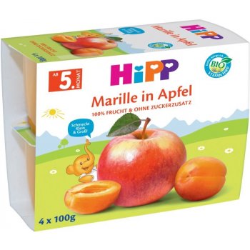 HiPP BIO Jablka s meruňkami 4 x 100 g