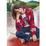 Mayoral svetr s aplikacemi červený – Zboží Dáma