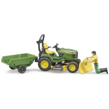 Bruder 62104 BWORLD Zahradní traktor John Deere X949 s figurkou a příslušenstvím