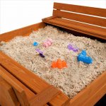 Baby Mix dřevěné pískoviště s poklopem a lavičkami 120x120 cm – Zboží Dáma