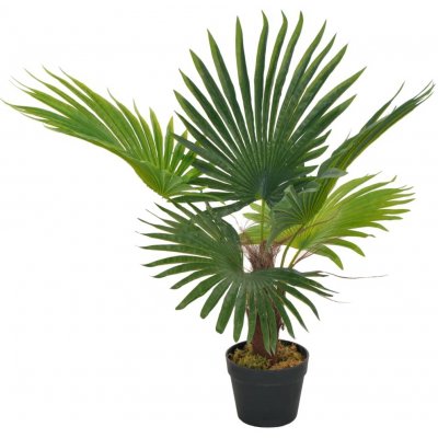 zahrada-XL Umělá rostlina palma s květináčem zelená 70 cm