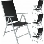 tectake 401631 2 zahradní židle hliníkové - stříbrná – Sleviste.cz