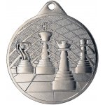 Designová kovová medaile Šachy Zlatá 5 cm – Zboží Dáma