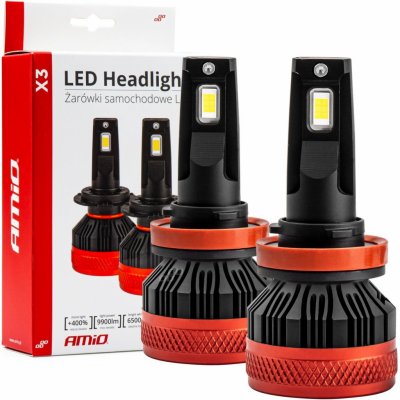 Auto LED žárovky série X3 H8 H9 H11 H16 6500K Canbus AMIO-02981 – Hledejceny.cz