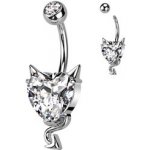 Šperky4U piercing do pupíku srdce s čertovskými rohy WP0058-C – Zboží Dáma Šperky4U piercing do pupíku srdce s čertovskými rohy WP0058-C – Zboží Dáma