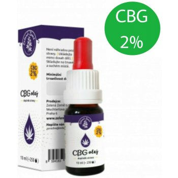 Zelená Země CBG konopný olej 2% 10 ml