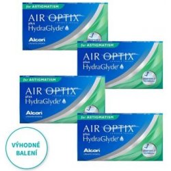 Alcon Air Optix Plus Hydraglyde for Astigmatism 3 čočky 4 kusy