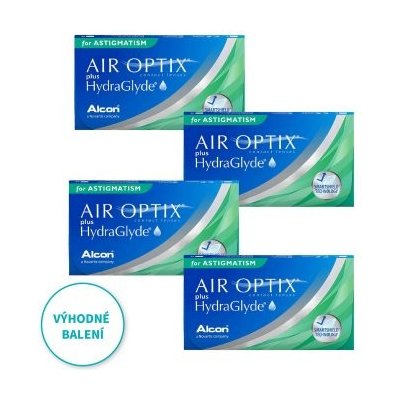 Alcon Air Optix Plus Hydraglyde for Astigmatism 3 čočky 4 kusy – Hledejceny.cz