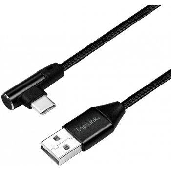 Logilink CU0137 USB 2.0 USB-A male - USB-C (90° angled) male, 0.3m