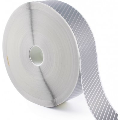 Reflexní šrafovaná nažehlovací páska na textil Prodej na metry, šíře 50 mm x 1 m - Kód: 17720