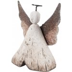 Dekorace dřevěná figurka anděl Angel Rustic S 8*3*9 cm Clayre & Eef – Hledejceny.cz