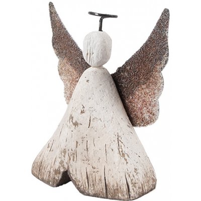 Dekorace dřevěná figurka anděl Angel Rustic S 8*3*9 cm Clayre & Eef – Hledejceny.cz