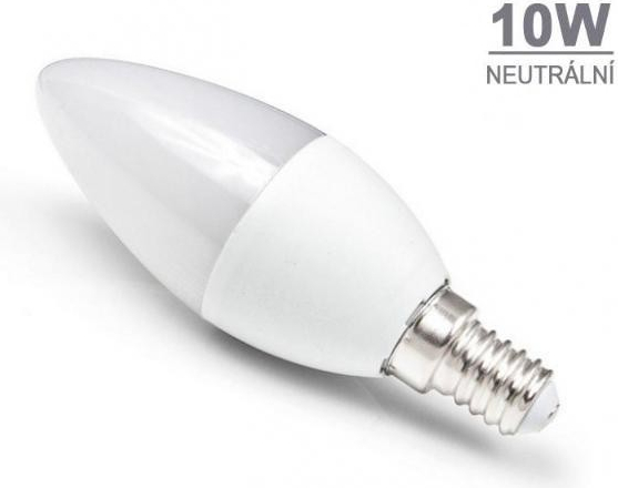 Berge LED žárovka 10W 14xSMD2835 E14 C37 850lm Neutrální bílá