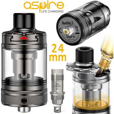 Aspire clearomizér Nautilus 3 černá 2ml – Hledejceny.cz