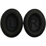 eses kožené náušníky pro sluchátka Bose QuietComfort 2 15 25 a 35 černé s černým vnitřkem – Zboží Mobilmania