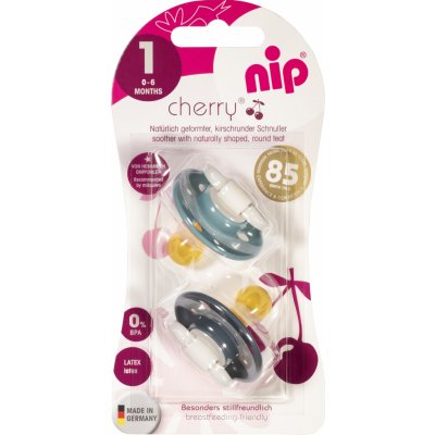 Nip Cherry šidítko kaučuk 2ks blue/dark blue – Zboží Mobilmania