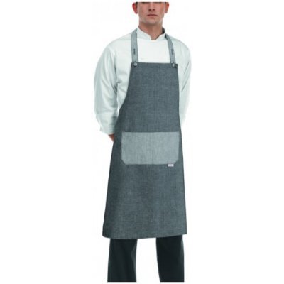 Egochef zástěra Rock ke krku s kapsou Grey mix E-6113067C – Hledejceny.cz