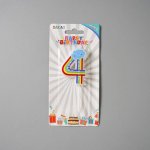 Dortisimo Svíčka duhová s obláčkem číslo 4 – Sleviste.cz