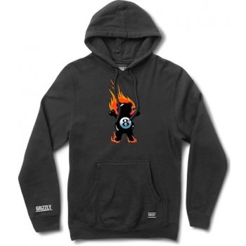 GRIZZLY mikina Behind The 8Ball Pullover Hoodie BLK