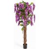 Květina Luxusní umělý kvetoucí strom WISTERIA LIANA FIALOVÁ, 180 cm