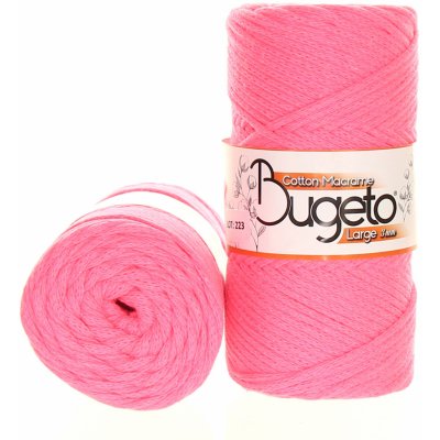 Maccaroni Cotton Macrame Large 3mm neon růžová 223 – Zboží Mobilmania