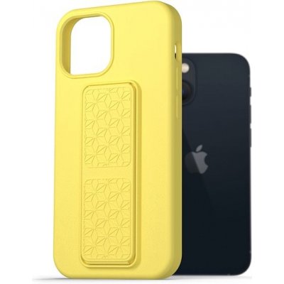 AlzaGuard Liquid Silicon Case with Stand iPhone 13 Mini žluté – Zboží Mobilmania